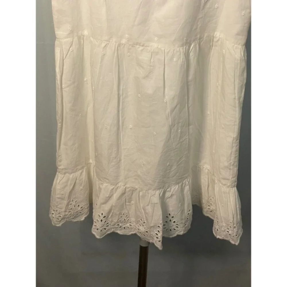 GAP Kids‎ Girls White Eyelet Ruffle Sleeveless Dress Casual Party Large